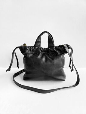 MADEWELL Black Leather Piazza Crossbody Bag